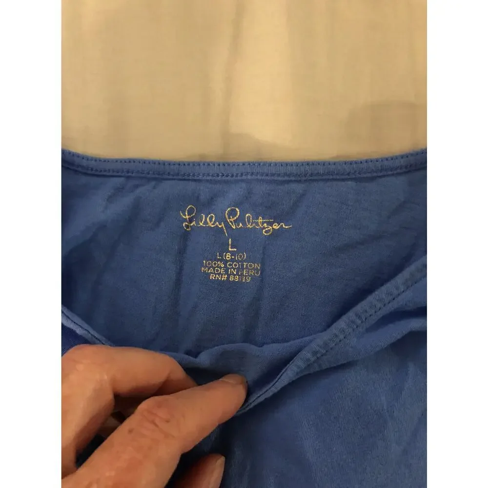 Lily Pulitzer Blue Shirt 8-10